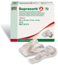 Suprasorb A+Ag dr pad ster 10x10cm 20571 N10